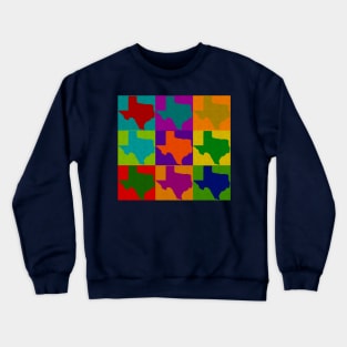 Texas Pop Art Graphic Design Love TX State Crewneck Sweatshirt